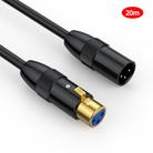 JUNSUNMAY XLR Male to Female Mic Cord 3 Pin Audio Cable Balanced Shielded Cable, Length:20m - 1