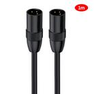 JUNSUNMAY XLR Male to Male Mic Cord 3 Pin Audio Cable Balanced Shielded Cable, Length:1m - 1