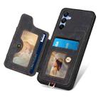 For Samsung Galaxy A25 Retro Skin-feel Ring Multi-card Wallet Phone Case(Black) - 3
