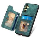 For Samsung Galaxy A35 Retro Skin-feel Ring Multi-card Wallet Phone Case(Green) - 3