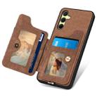 For Samsung Galaxy A35 Retro Skin-feel Ring Multi-card Wallet Phone Case(Brown) - 3