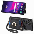 For Samsung Galaxy S25 Ultra 5G Retro Skin-feel Ring Multi-card Wallet Phone Case(Black) - 2