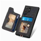 For Samsung Galaxy S25 Ultra 5G Retro Skin-feel Ring Multi-card Wallet Phone Case(Black) - 3