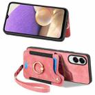 For Samsung Galaxy S25 Edge 5G Retro Skin-feel Ring Multi-card Wallet Phone Case(Pink) - 2