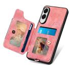 For Samsung Galaxy S25 Edge 5G Retro Skin-feel Ring Multi-card Wallet Phone Case(Pink) - 3