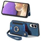 For Samsung Galaxy S25 Edge 5G Retro Skin-feel Ring Multi-card Wallet Phone Case(Blue) - 2