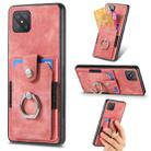 For OPPO Reno4 Z 5G Retro Skin-feel Ring Multi-card Wallet Phone Case(Pink) - 1