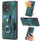 For Xiaomi Redmi 12 4G Retro Skin-feel Ring Card Wallet Phone Case(Green) - 1