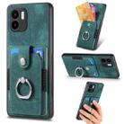 For Xiaomi Redmi A1 Retro Skin-feel Ring Card Wallet Phone Case(Green) - 1