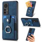 For Xiaomi 12 Lite Retro Skin-feel Ring Card Wallet Phone Case(Blue) - 1
