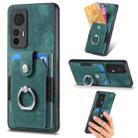 For Xiaomi 12 Lite Retro Skin-feel Ring Card Wallet Phone Case(Green) - 1