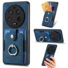 For Xiaomi 13 Ultra Retro Skin-feel Ring Card Wallet Phone Case(Blue) - 1