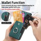 For Xiaomi Poco F5 Retro Skin-feel Ring Card Wallet Phone Case(Green) - 3