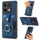 For Xiaomi Redmi Note 13 Pro Retro Skin-feel Ring Card Wallet Phone Case(Blue) - 1