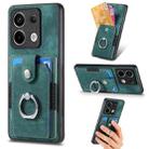 For Xiaomi Redmi Note 13 Pro Retro Skin-feel Ring Card Wallet Phone Case(Green) - 1