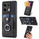 For Xiaomi Redmi Note 13 Pro Retro Skin-feel Ring Card Wallet Phone Case(Black) - 1