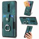 For Xiaomi Redmi  8A Retro Skin-feel Ring Card Wallet Phone Case(Green) - 1