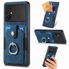 For Xiaomi Poco M5 4G Retro Skin-feel Ring Card Wallet Phone Case(Blue) - 1