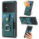 For Xiaomi Poco M5 4G Retro Skin-feel Ring Card Wallet Phone Case(Green) - 1