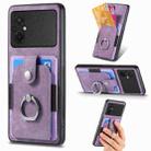 For Xiaomi Poco M5 4G Retro Skin-feel Ring Card Wallet Phone Case(Purple) - 1