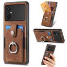 For Xiaomi Poco M5 4G Retro Skin-feel Ring Card Wallet Phone Case(Brown) - 1