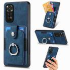 For Xiaomi Redmi Note 11 Retro Skin-feel Ring Card Wallet Phone Case(Blue) - 1