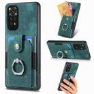 For Xiaomi Redmi Note 11 Retro Skin-feel Ring Card Wallet Phone Case(Green) - 1