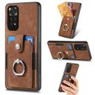 For Xiaomi Redmi Note 11 Retro Skin-feel Ring Card Wallet Phone Case(Brown) - 1