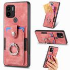 For Xiaomi Redmi A1+ Retro Skin-feel Ring Card Wallet Phone Case(Pink) - 1