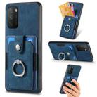 For Xiaomi Poco M3 Retro Skin-feel Ring Card Wallet Phone Case(Blue) - 1