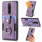 For Xiaomi  Redmi 8 Retro Skin-feel Ring Card Wallet Phone Case(Purple) - 1