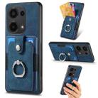 For Xiaomi Redmi Note 13 Pro 4G Retro Skin-feel Ring Card Wallet Phone Case(Blue) - 1