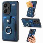 For Xiaomi Redmi Note 13 Pro+ Retro Skin-feel Ring Card Wallet Phone Case(Blue) - 1