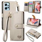 For Xiaomi Redmi Note 12 4G Love Zipper Lanyard Leather Phone Case(White) - 1