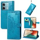 For Xiaomi Redmi  Note 13 5G Mandala Flower Embossed Leather Phone Case(Blue) - 1