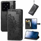 For Xiaomi 14 Mandala Flower Embossed Leather Phone Case(Black) - 1