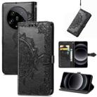 For Xiaomi 14 Ultra Mandala Flower Embossed Leather Phone Case(Black) - 1