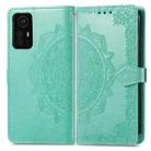 For Xiaomi Redmi Note 12S Mandala Flower Embossed Leather Phone Case(Green) - 1