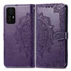 For Xiaomi Redmi Note 12S Mandala Flower Embossed Leather Phone Case(Purple) - 1