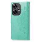 For Xiaomi Redmi Turbo 3 5G Mandala Flower Embossed Leather Phone Case(Green) - 3