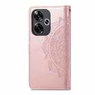 For Xiaomi Redmi Turbo 3 5G Mandala Flower Embossed Leather Phone Case(Rose Gold) - 3