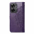 For Xiaomi Redmi Turbo 3 5G Mandala Flower Embossed Leather Phone Case(Purple) - 3