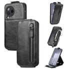 For Xiaomi Civi 3 Zipper Wallet Vertical Flip Leather Phone Case(Black) - 1