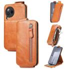 For Xiaomi Civi 3 Zipper Wallet Vertical Flip Leather Phone Case(Brown) - 1