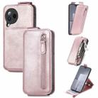 For Xiaomi Civi 3 Zipper Wallet Vertical Flip Leather Phone Case(Rose Gold) - 1