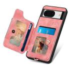 For Google Pixel 8a Retro Skin-feel Ring Multi-card RFID Wallet Phone Case(Pink) - 3