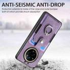 For Realme 14 Pro Retro Skin-feel Ring Card Wallet Phone Case(Purple) - 3