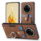 For Realme 14 Pro+ Retro Skin-feel Ring Card Wallet Phone Case(Brown) - 2