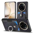 For Realme 13 Pro Retro Skin-feel Ring Card Wallet Phone Case(Black) - 2