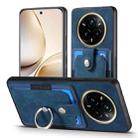 For Realme 13 Pro Retro Skin-feel Ring Card Wallet Phone Case(Blue) - 2